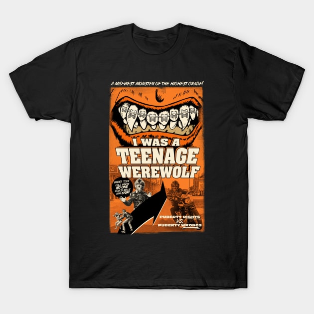 I Was a Teenage Werewolf T-Shirt by UnlovelyFrankenstein